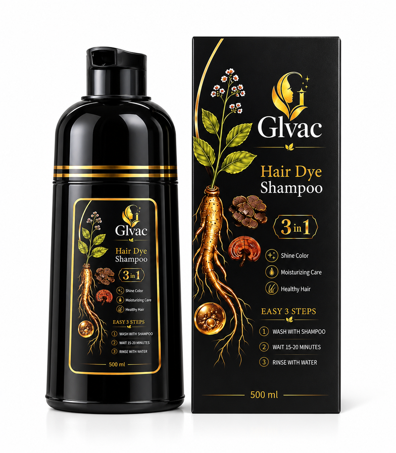 Glvac 3-in-1 Hair Colour Shampoo 500ml